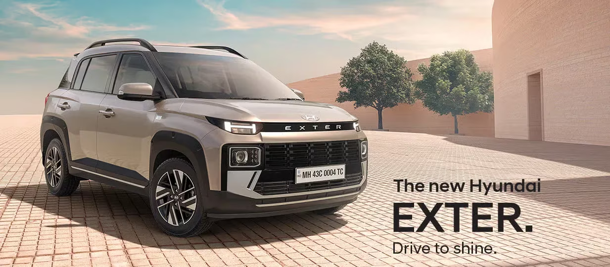 The new Hyundai EXTER. Drive to shine.